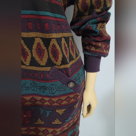 Karen Kane Easy Wear Vintage Sweater Dress Size Medium - Picture 3 of 10